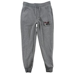 True Religion Sweatpants Mens Medium Gray‎ Branded Jogger Fleece Buddha Logo
